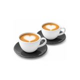 Aşkana El Yapımı Seramik Fincanı Takımı 2 Kişilik Tabaklı Fincan Seti,Çay,Kahve,Latte Kupası