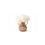 Aşkana El Yapımı Vintage Tasarım Doğal Hasır Vazo,17 Cm,Dekoratif Flower Yazılı Bohem Rattan Saksı,Çiçeklik