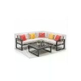 Aşkana En Çok Tercih Edilen Şeffaf Bahçe Mobilyası Koruma Örtüsü,Su Geçirmez,PVC Balkon,Teras,Masa Takımı Koruyucu Kılıf,190x300x100 cm