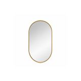 Aşkana Gold Çerçeveli Dekoratif Duvar Aynası, 30 cm, Gold Asma İpli Modern Salon Banyo Antre Makyaj Aynası