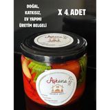 Aşkana Közlenmiş Kapya Biber 300g x 4 Adet - Ev Yapımı Katkısız Köz Biber Konservesi Ekonomik Paket - 1,2 kg