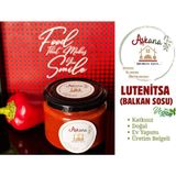 Aşkana Lutenitsa 300g x 4 Adet - Ev Yapımı Katkısız Geleneksel Balkan Sosu Kahvaltılık Ekonomik Paket - 1,2 kg