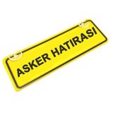 Asker Hatırası Sök-tak Pratik Yeni Nesil Sarı Dekor Plaka
