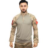 Asker Kolisi Jandarma Combat Operasyon Tişörtü Tactical Uzun Kol T-Shirt, S, ASKKLSCMBT001, Kamuflaj, Erkek