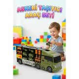 Asker Taşıyıcı 57 Cm Tır 14 Parça Helikopter Ve Zırhlı Araçlı Dorseli Eğitici Oyuncak Araç Seti