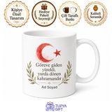 Asker Uğurlama Temalı Kupa Bardak Askere Gidene Hediye Hatıra Bardağı