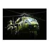 Askeri Helikopter Havada Desenli Mdf Tablo 35cm X50cm