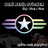 Askeri Yıldız Sticker - Hologram Etiket Yapıştırma 2 Adet