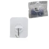 Askı 10Pcs Tekli Metal Uçlu Mika Kristal Pls. Tabanlı Şeffaf Pvc Yapışkanlı Montaj (5250)