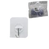 Askı 10Pcs Tekli Metal Uçlu Mika Kristal Pls. Tabanlı Şeffaf Pvc Yapışkanlı Montaj Bx40