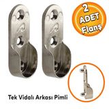Aski Flansi Oval Dolap Boru Sabitleme Kiyafet Elbise Aski Flans Aparati Krom 45 Mm (2 Adet)