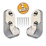 Askı Flanşı Oval Dolap Elbise Askı Aparatı Krom 30 Mm ( 2 Adet)
