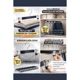 askı Premium Mandallı 10’lu Set | Pantolon & Etek İçin Kaymaz Klips