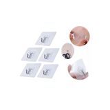 Askı X4 Adet Güçlü Şeffaf Duvar Askısı Askılığı Yapışkan Vantuz Kanca Mutfak Banyo Aksesuar