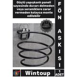 #Askı Yapışkanlı Duvar Tipi Siyah Metal Banyo Askı Organizeri Standı Şık Saç Kurutma Makinesi Tutucu