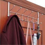 Askıcı 2 Adet Kapı Arkası Metal Pantalon Gömlek Havlu Bornoz Askısı - Gümüş