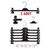 Askıcı 5 Adet Plastik Mandallı Yetişkin Elbise Askısı Döner Başlıklı Kıyafet Askı 38 Cmaa-olg75757471312321