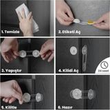 Askıcı 6 Adet Çok Amaçlı Dolap ve Kapak Kilidi | 6 Adet Çok Amaçlı Kilit - 0 - 5 Yaş