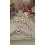 Askıcı Bebek Elbise Askısı 18 Adet Beyaz