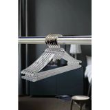 Askıcı Çocuk Elbise Askısı Bebek Askısı Şeffaf Kristal Kalp Askı 24 Adet