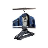 Askıcı Elbise Askısı 38CM 10 Adetli Set Siyah