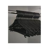 Askıcı Elbise Askısı Fular Askısı Gömlek Tişört Askısı Ince 12 Adetli Set Siyah