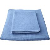 Askıcı Mavi Banyo Havlu Takımı | 70X140 Boyutlarında ve 45X80 Boyutlarında 2 Adet %100 Pamuk Havlu - 70 x 140 cm - 50 x 90 cm - Açık Mavi