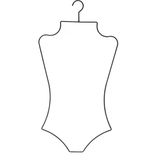 Askıcı Metal Vücut Formlu Bikini Mayo Askısı Gümüş Renk 1 Adet Gümüşmanken1