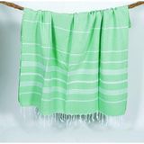 Askıcı Peştemal Banyo ve Plaj Havlusu , %100 Pamuk , Xxl 100X180CM Yeşil - Açık Yeşil - 100 x 180 cm