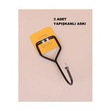 Askıcı Tekli Yapışkan Askı 3 Adet Banyo Mutfak