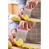 Askıcı Tırtıklı Patates Cips Dilimleyici - Pratik Şekilli Sebze Meyve Doğrayıcı - Renkli