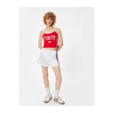 Askılı Atlet Slogan Baskılı Bisiklet Yaka Slim Fit