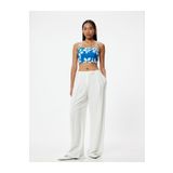 Askılı Çiçekli Büstiyer Arkası Gipeli Slim Fit
