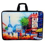 Askılı, Fermuarlı 35X50 Resim Çantası Su Geçirmez Ketenli Kumaş 35X50 Proje Çantası Paris