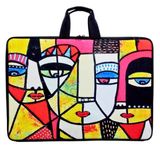 Askılı, Fermuarlı 35X50 Resim Çantası Su Geçirmez Ketenli Kumaş 35X50 Proje Çantası Picasso