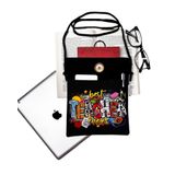 Askılı - Kitap Çantası/Tablet Çantası/Ebook Çantası/Book Sleeve/Tablet Sleeve – Çıkarılabilir Askı, Çok Amaçlı Çanta (Best Teacher Ever, Siyah)