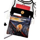 Askılı - Kitap Çantası/Tablet Çantası/Ebook Çantası/Book Sleeve/Tablet Sleeve – Çıkarılabilir Askı, Çok Amaçlı Çanta (Çığlık, Edvard Munch)
