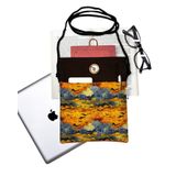 Askılı - Kitap Çantası/Tablet Çantası/Ebook Çantası/Book Sleeve/Tablet Sleeve – Çıkarılabilir Askı, Çok Amaçlı Çanta (Van Gogh Tabloları Kolaj)