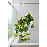 Askılı Saksıda Yapay Sarkan Sardunya - 100 cm Balkon ve Teras Çiçeği