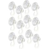 Askılı Vantuz Öpücük 4 cm 12 Adet Büyük Kancalı Cam Vantuzu Pvc Vantuz Mutfak Banyo Pencere - Çok Renkli - Genel - Genel