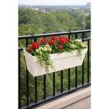 Askılı Yalı Balkon Saksı 10.8 Litre Kırık Beyaz Balkon Saksı