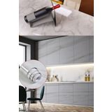 Askımo Yapışkanlı Mermer Görünümlü Masa Tezgah Dolap Mutfak Banyo 5 Metre X 60 Cm Mermer Folyo Kağıt Beyaz