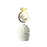 aşkın concept Bride Bekarlığa Veda Altın Varak Baskılı Cupcake Pasta Kürdan 10'lu