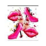 aşkın concept Bride To Be Konsept Dudak Ruj Stiletto Folyo Balon Seti 3 Parça