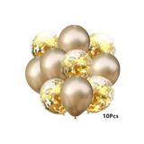 aşkın concept Gold Krom Şeffaf Gold Konfetili 10 lu Balon Seti