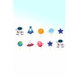 aşkın concept Uzay Kürdan 10 'lu Parti Süsü Cupcake Kürdanı