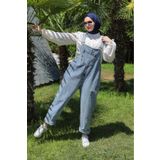 Aşkın fashion Kadın Mavi Kot Tulum Salopet