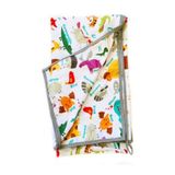 Aşkın Parti Evi 145x100cm Zoo Sıvı Geçirmez Mama Sandalyesi Altı Için Yer Örtüsü, Masa Örtüsü, Makinada Yıkanabilir