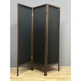 Aşkın Parti Evi Paravan Seperatör 3 Kanatlı En 150CM Yükseklik 160CM Panel Kumaş Paravan - 160 x 150 - Ahşap - Siyah