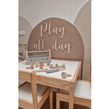 AŞKTOPLARIM Play All Day Bütün Gün Oyna Yazılı Çocuk ve Bebek Odası Hediyelik Aksesuar - Duvar Dekoru